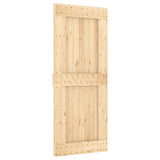 VidaXL Schiebetür mit Beschlägen 85x210 cm massives Kiefernholz