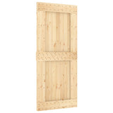 VidaXL Schiebetür mit Beschlägen 90x210 cm massives Kiefernholz
