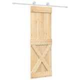 VidaXL Schiebetür mit Beschlägen 70x210 cm massives Kiefernholz
