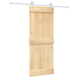 VidaXL Schiebetür mit Beschlägen 80x210 cm massives Kiefernholz