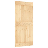 VidaXL Schiebetür mit Beschlägen 95x210 cm massives Kiefernholz