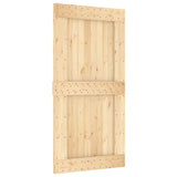 VidaXL Schiebetür mit Beschlägen 100x210 cm massives Kiefernholz