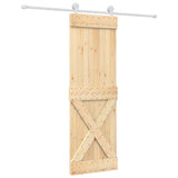 VidaXL Schiebetür mit Beschlägen 70x210 cm massives Kiefernholz