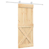 VidaXL Schiebetür mit Beschlägen 80x210 cm massives Kiefernholz
