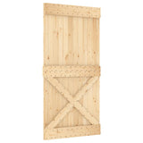 VidaXL Schiebetür mit Beschlägen 100x210 cm massives Kiefernholz