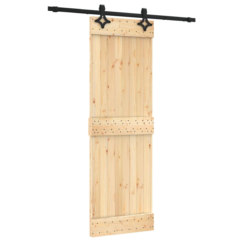 VidaXL Schiebetür mit Beschlägen 70x210 cm massives Kiefernholz