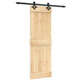 VidaXL Schiebetür mit Beschlägen 70x210 cm massives Kiefernholz