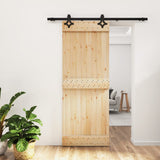 VidaXL Schiebetür mit Beschlägen 80x210 cm massives Kiefernholz