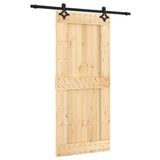 VidaXL Schiebetür mit Beschlägen 90x210 cm massives Kiefernholz