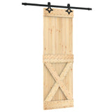 VidaXL Schiebetür mit Beschlägen 70x210 cm massives Kiefernholz
