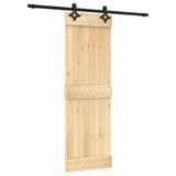 VidaXL Schiebetür mit Beschlägen 70x210 cm massives Kiefernholz