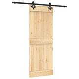 VidaXL Schiebetür mit Beschlägen 80x210 cm massives Kiefernholz