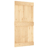 VidaXL Schiebetür mit Beschlägen 100x210 cm massives Kiefernholz