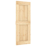 VidaXL Schiebetür mit Beschlägen 80x210 cm massives Kiefernholz