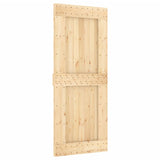 VidaXL Schiebetür mit Beschlägen 85x210 cm massives Kiefernholz