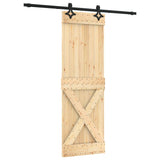 VidaXL Schiebetür mit Beschlägen 70x210 cm massives Kiefernholz