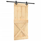 VidaXL Schiebetür mit Beschlägen 90x210 cm massives Kiefernholz
