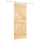 VidaXL Schiebetür mit Beschlägen 85x210 cm massives Kiefernholz