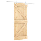 VidaXL Schiebetür mit Beschlägen 80x210 cm massives Kiefernholz