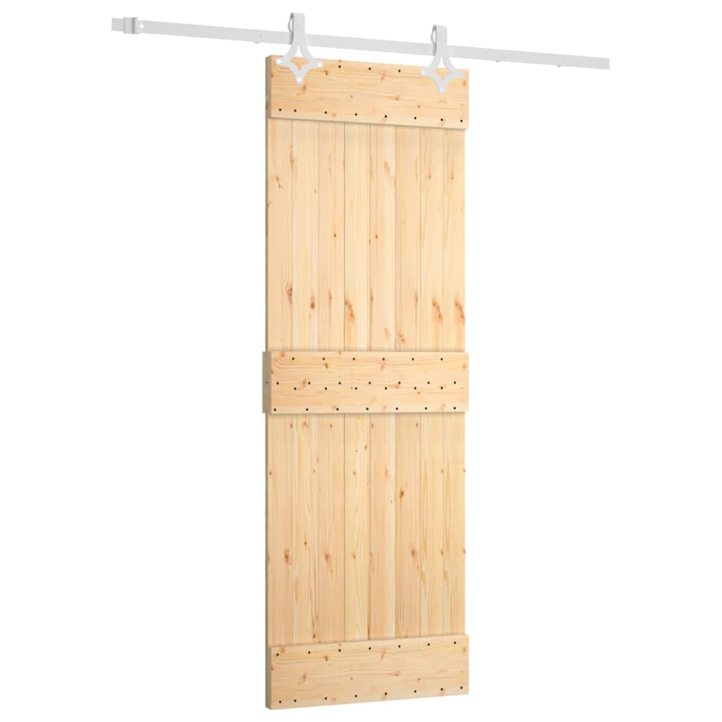 VidaXL Schiebetür mit Beschlägen 70x210 cm massives Kiefernholz