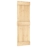 VidaXL Schiebetür mit Beschlägen 70x210 cm massives Kiefernholz