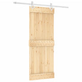 VidaXL Schiebetür mit Beschlägen 80x210 cm massives Kiefernholz