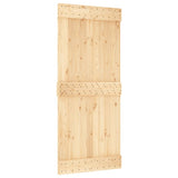 VidaXL Schiebetür mit Beschlägen 90x210 cm massives Kiefernholz