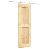 VidaXL Schiebetür mit Beschlägen 70x210 cm massives Kiefernholz