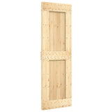 VidaXL Schiebetür mit Beschlägen 70x210 cm massives Kiefernholz