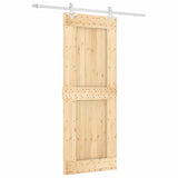 VidaXL Schiebetür mit Beschlägen 80x210 cm massives Kiefernholz