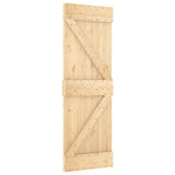 VidaXL Schiebetür mit Beschlägen 70x210 cm massives Kiefernholz