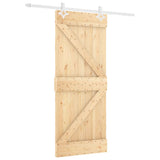 VidaXL Schiebetür mit Beschlägen 80x210 cm massives Kiefernholz