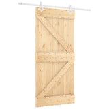 VidaXL Schiebetür mit Beschlägen 90x210 cm massives Kiefernholz