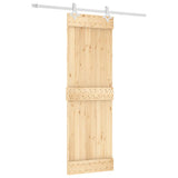VidaXL Schiebetür mit Beschlägen 70x210 cm massives Kiefernholz