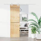 VidaXL Schiebetür mit Beschlägen 70x210 cm massives Kiefernholz