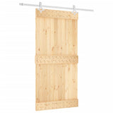 VidaXL Schiebetür mit Beschlägen 100x210 cm massives Kiefernholz