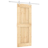 VidaXL Schiebetür mit Beschlägen 80x210 cm massives Kiefernholz