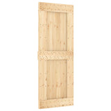 VidaXL Schiebetür mit Beschlägen 80x210 cm massives Kiefernholz