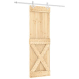 VidaXL Schiebetür mit Beschlägen 70x210 cm massives Kiefernholz