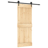 VidaXL Schiebetür mit Beschlägen 80x210 cm massives Kiefernholz