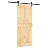 VidaXL Schiebetür mit Beschlägen 85x210 cm massives Kiefernholz