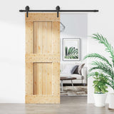 VidaXL Schiebetür mit Beschlägen 80x210 cm massives Kiefernholz