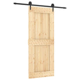VidaXL Schiebetür mit Beschlägen 85x210 cm massives Kiefernholz