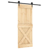 VidaXL Schiebetür mit Beschlägen 80x210 cm massives Kiefernholz