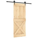 VidaXL Schiebetür mit Beschlägen 85x210 cm massives Kiefernholz