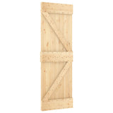 VidaXL Schiebetür mit Beschlägen 70x210 cm massives Kiefernholz