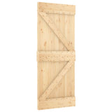 VidaXL Schiebetür mit Beschlägen 80x210 cm massives Kiefernholz
