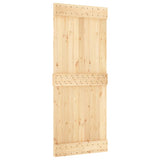 VidaXL Schiebetür mit Beschlägen 85x210 cm massives Kiefernholz