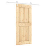 VidaXL Schiebetür mit Beschlägen 90x210 cm massives Kiefernholz