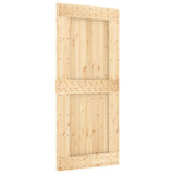 VidaXL Schiebetür mit Beschlägen 90x210 cm massives Kiefernholz